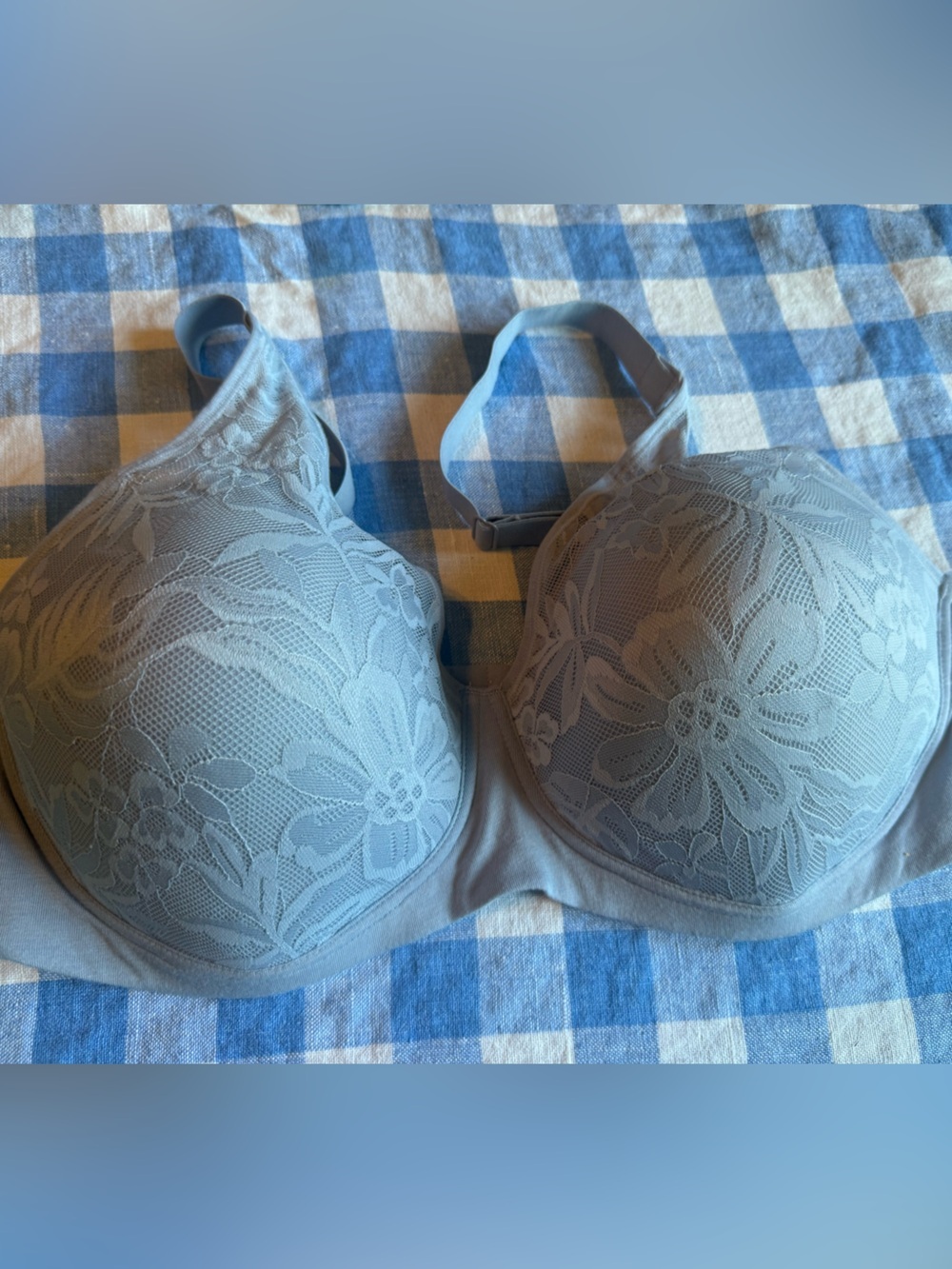 Bali Breathe Lace wireless bra blue XL EUC